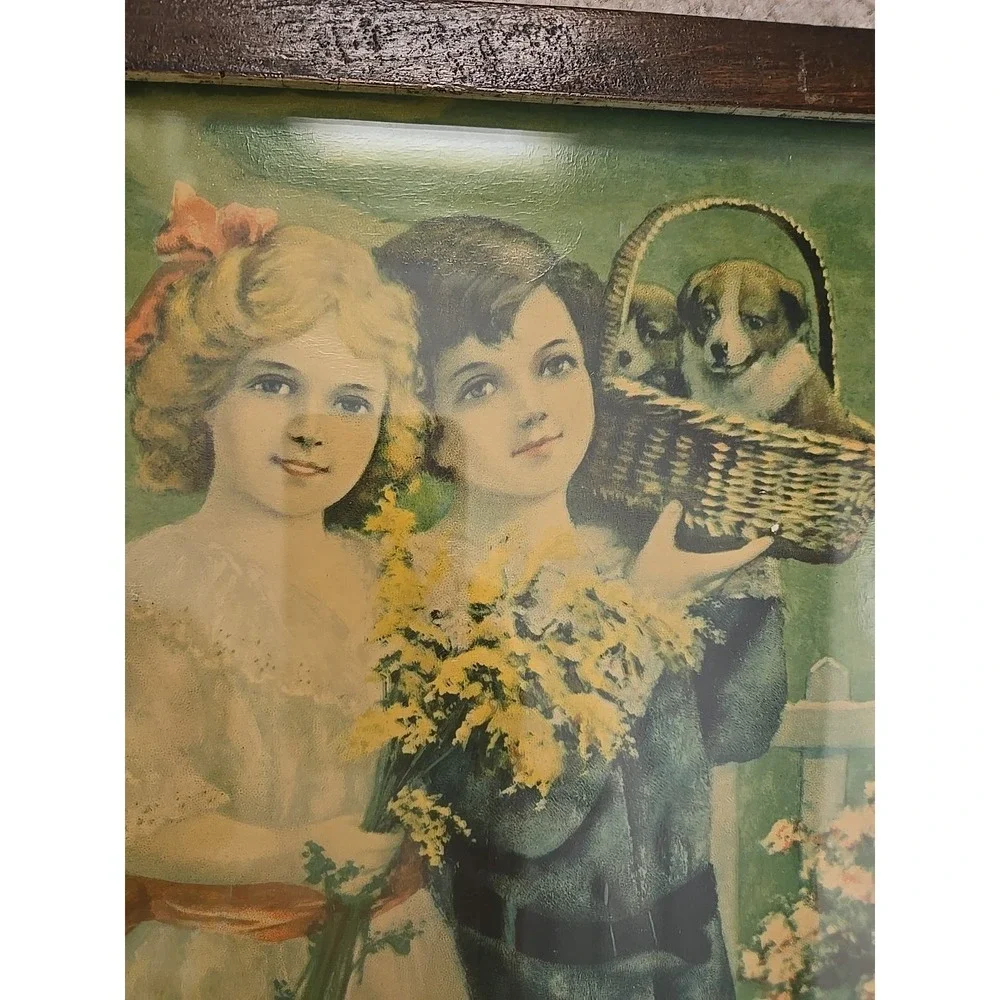 Vintage Antique Wooden Photo‎ Frames And Ephemera 1920 Lot